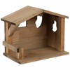 Wood Nativity Stable - Small 8.6 Inches