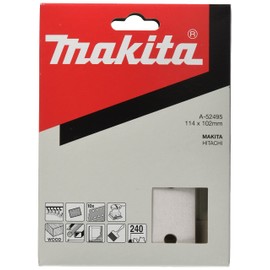 Makita A-52495 Magic Sanding Paper 240, 4.5 x 4.0 inches (114 x 102 mm), White, Square (10 Pack)