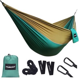 Tarent Hammock Outdoor Camping Hammocks Ultralight 300 kg Load Capacity Hammock with Breathable Quick Drying Nylon Parachute