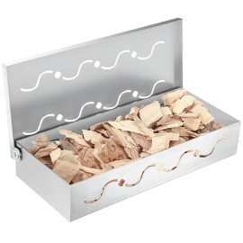 Pariplus Smoker Box for Gas Grilling - Sturdy Stainless Steel Smoke Box for G