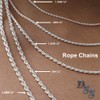 925 Sterling Silver 3.5MM Rope Chain 20