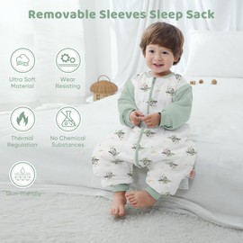 LAT LEE AND TOWN Baby Sleeping Bag, Baby Sleeping Bag, Split Leg with Removable Sleeves, Baby Cotton Sleeping Bag, Winter Toddler Sleeping Bag (Panda, M)