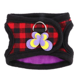 Arnés de Chinchilla y Cuerda de Entrenamiento para Animales Pequeños, Chaleco para Caminar Al Aire Libre para Conejo, Ardilla, Conejito, Hurón, Conejillo de Indias, Rejilla Roja + (S)