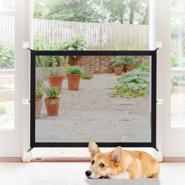 NWK Magic Baby Gate Pet Gate for The House Stairs Providing a Safe Enclosure for Pets to Play and Rest, 6 Loops Design (88cm X 75cm)