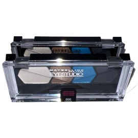 Maybelline PACK OF 2 Maybelline Eyestudio Eyeshadow Quad  #600 STRIKING BLUE (New/Sealed)