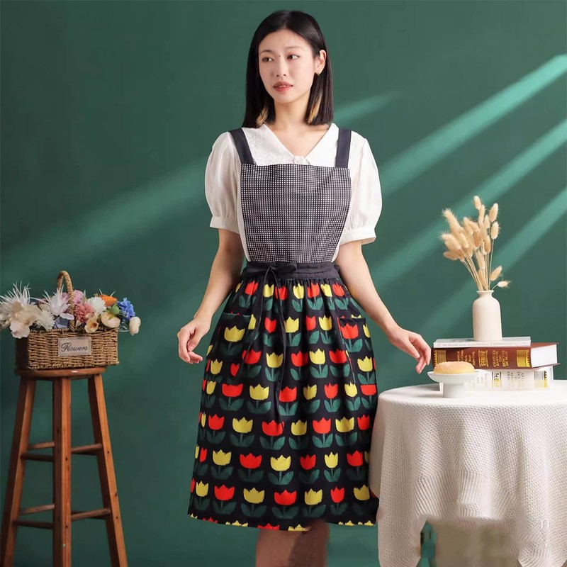 CHAILIQIANGG Waterful Gezi Apron, black