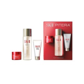 SK-II PITERA Youth Essentials Kit, (CLEANSER 0.7 OZ + ESSENCE 2.5 OZ + ADVANCED AIRY CREAM 0.5 OZ)