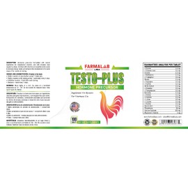 Farmalab Testo-Plus Testo Plus para Gallos, Roosters, Gamefowl Dewormx 100 Tabs