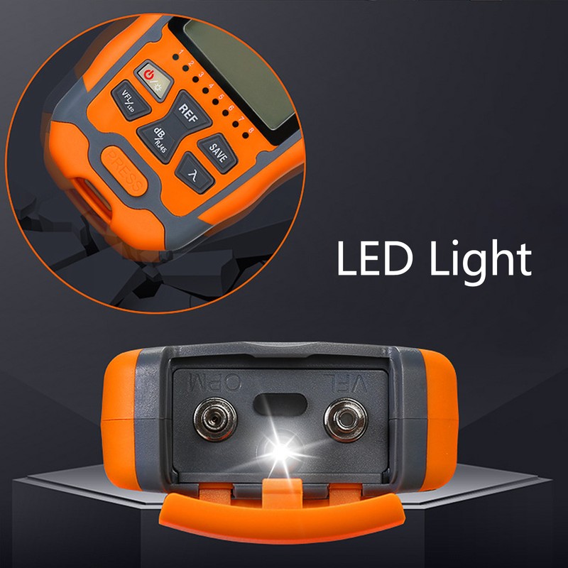 Optical Fiber Power Meter Digital Display Optic Cable Tester ‑70~+10dbm