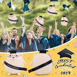Emoin Graduation Bear Plush Graduation Gifts for Boys and Girls, 11.8inch Graduation Plush Bear Pillow with Cap, Cute Graduation Plush Toy for College and High School Grads | Congrats Grad！