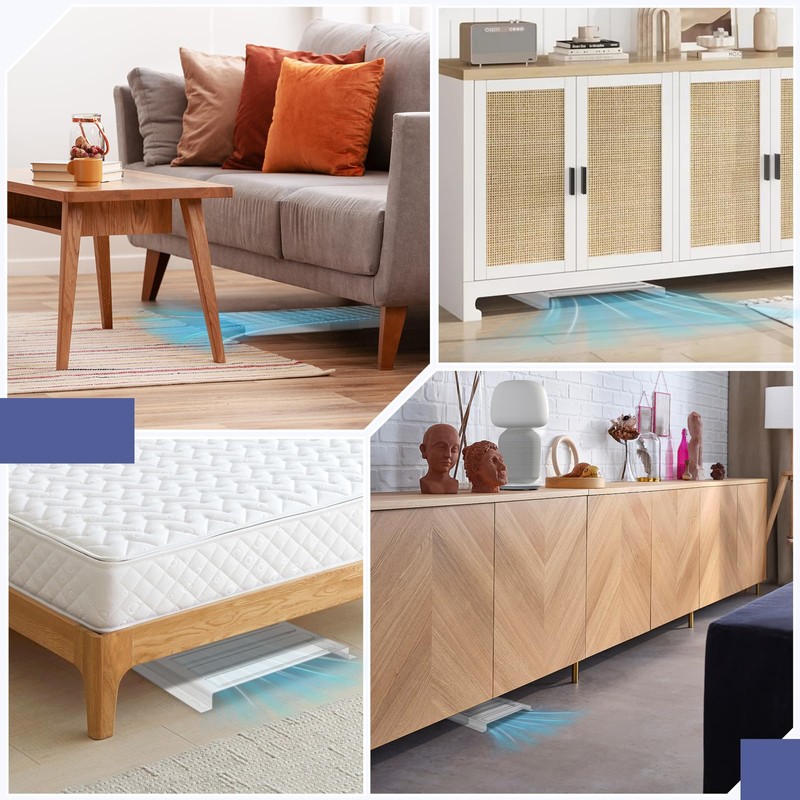 Touri 2 Pack Magnetic Air Vent Extender for Under Furniture,