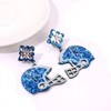 Football Earrings for Women Game Day Glitter Football Helmet Dangle