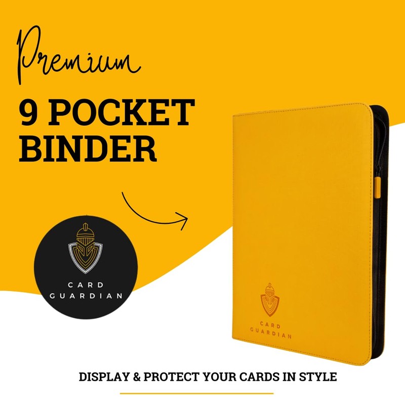 Card Guardian - 9 Pocket Premium Binder with Zipper for