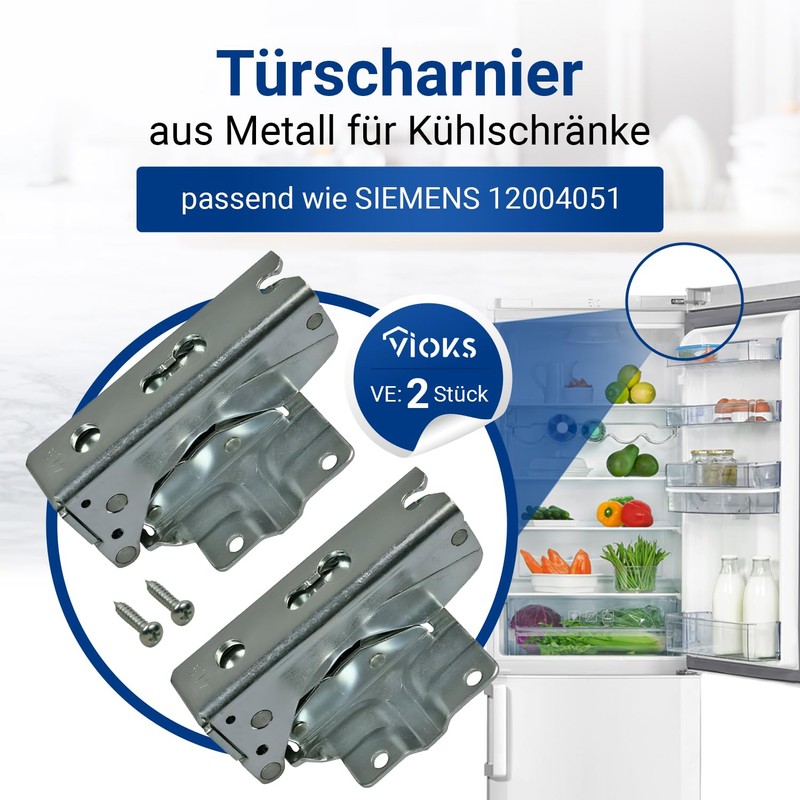 VIOKS Fridge Door Hinge Set Replacement for Bosch Siеmens Neff