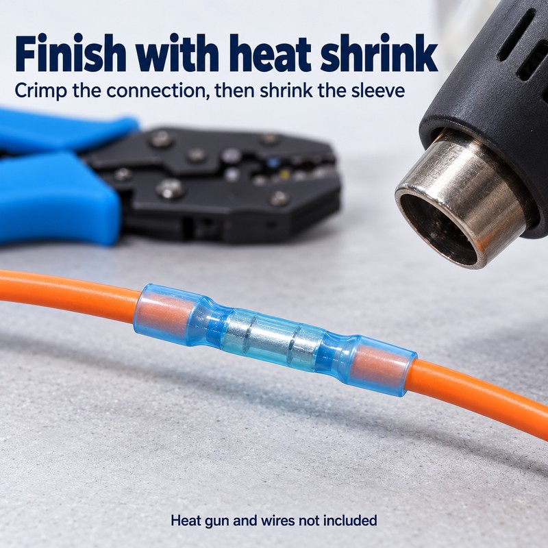 Waterproof Heat Shrink Butt Connectors for Electrical Wire Repairs –