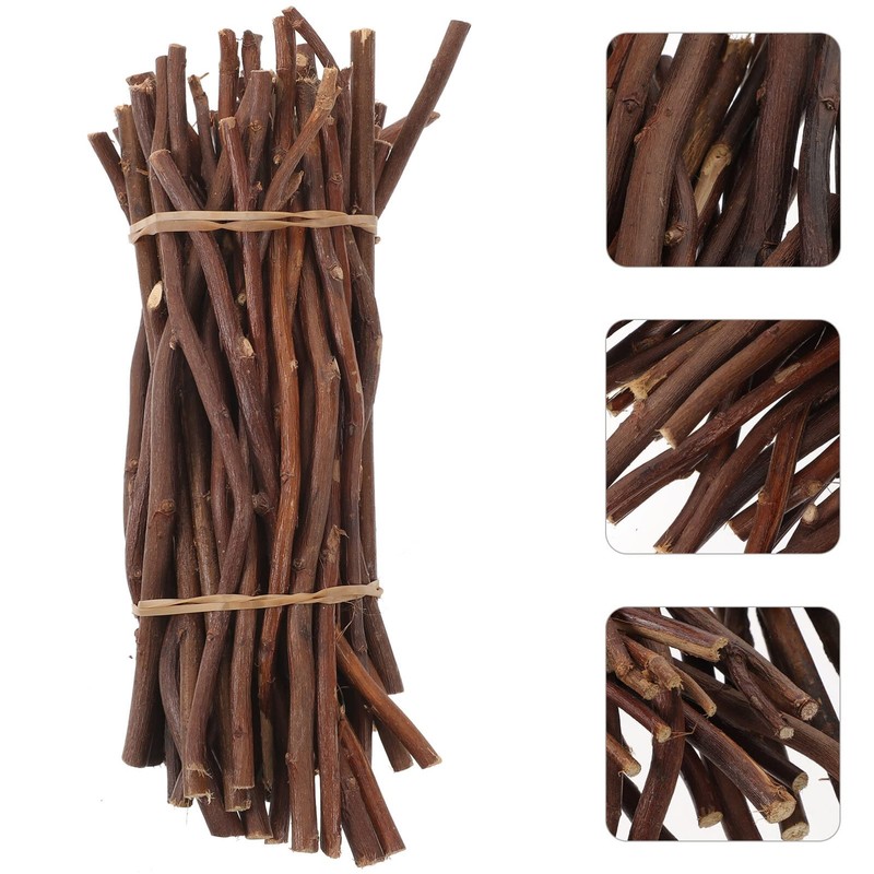 Didiseaon 50pcs DIY Wooden Sticks Craft Sticks 20cm Unfinished Natural
