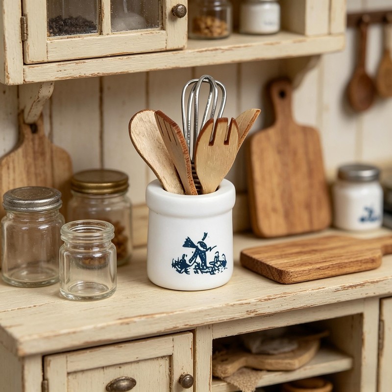 Miniature Kitchen Utensils Set, 1:12 Scale, Decoration Accessories