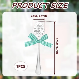 Garden Marker Friendship Gift, Cute Stamped Spoon Plant Markers Plant Labels Metal Garden Art Marker Decorative Sign Container Accessories for Plant Tags Lover Garden Decoration(Color B)