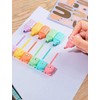 BESTDI Bear Highlighter Markers, 5 Pastel Colours, Chisel Tip, Cute