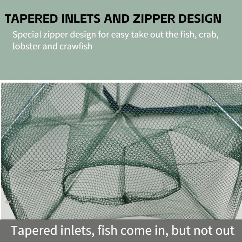 6/12 Fishing Pot Foldable Crab Fish Trap Cast for Crab