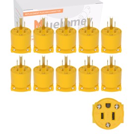 Muelenmy 10 PCS Electrical Plug+1 PCS Extension End Cord Replacement Connector