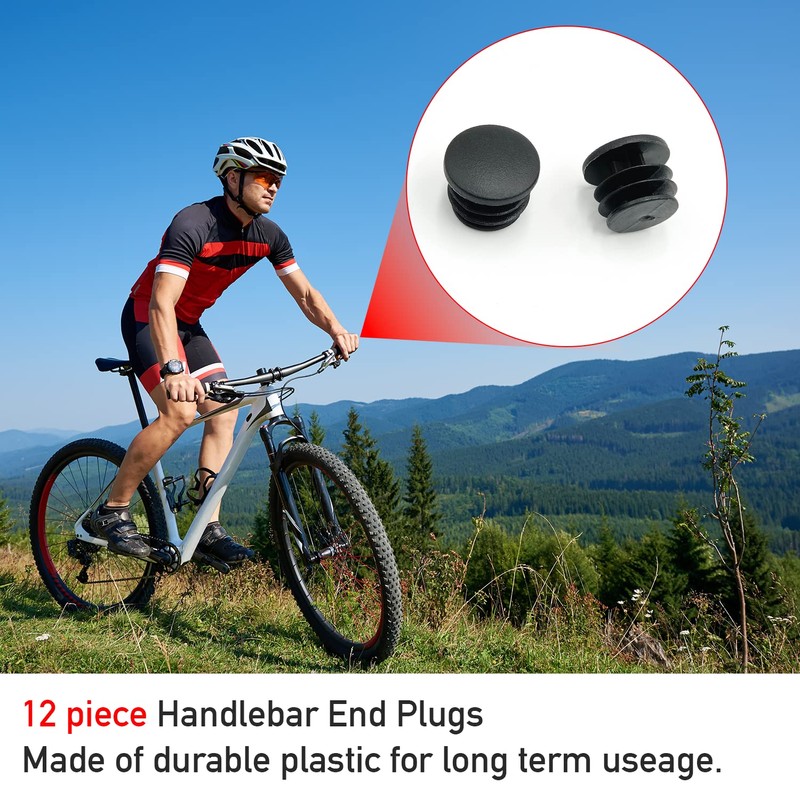 ONIPAX Plastic Handle Bar End Plugs 12pcs Caps for MTB