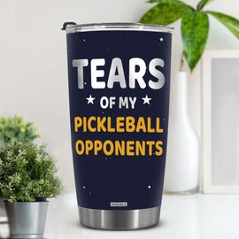 BSQUIELE Tears of My Pickleball Opponents Tumbler - Christmas Gift For Men - Sports Player Gifts - Stainless Steel Tumbler - Funny Gift for Him, Dad, Husband on Birthday, Christmas - Pickleball Gifts