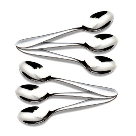 CAMRI Teaspoons Set of 6-13.2 cm / 5.19 in, Stainless Steel Tea Spoon for Coffee & Dessert, Dishwasher Safe, Small Spoon Set for Home Kitchen & Restaurant (C61 - Pack of 6)