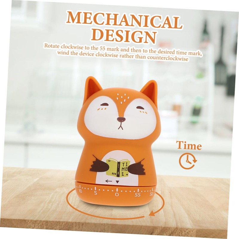 LABRIMP 2pcs Cartoon Animal Shape Mechanical Countdown Timer Cute Timer