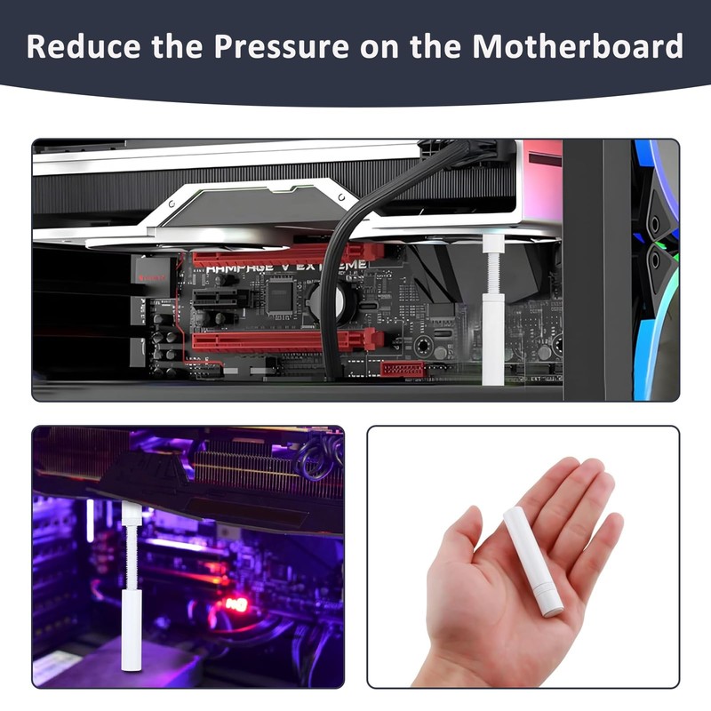 GPU Support Bracket, Adjustable 74-120mm Graphics Card Support, GPU Brace