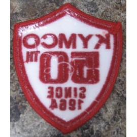 KYMCO 50th Anniversary Since 1964 red white PATCH atv utv scooter motorcycle co.