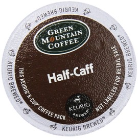 Green Mountain Coffee, Half-Caff, Single-Serve Keurig K-Cup Pods, Medium Roast Coffee, 48 Count (2 Boxes of 24 Pods)