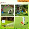 JIZHGRAD White Marking Flags for Lawn, 20 Pack Marker Flags,