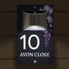 Custom Signs Solar Illuminated Modern Anthracite House Number Sign 24cm