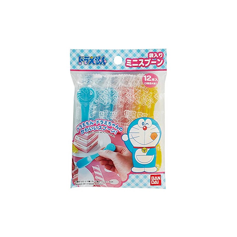 Bandai 2445001 Mini Spoon, Pack of 12 Doraemon