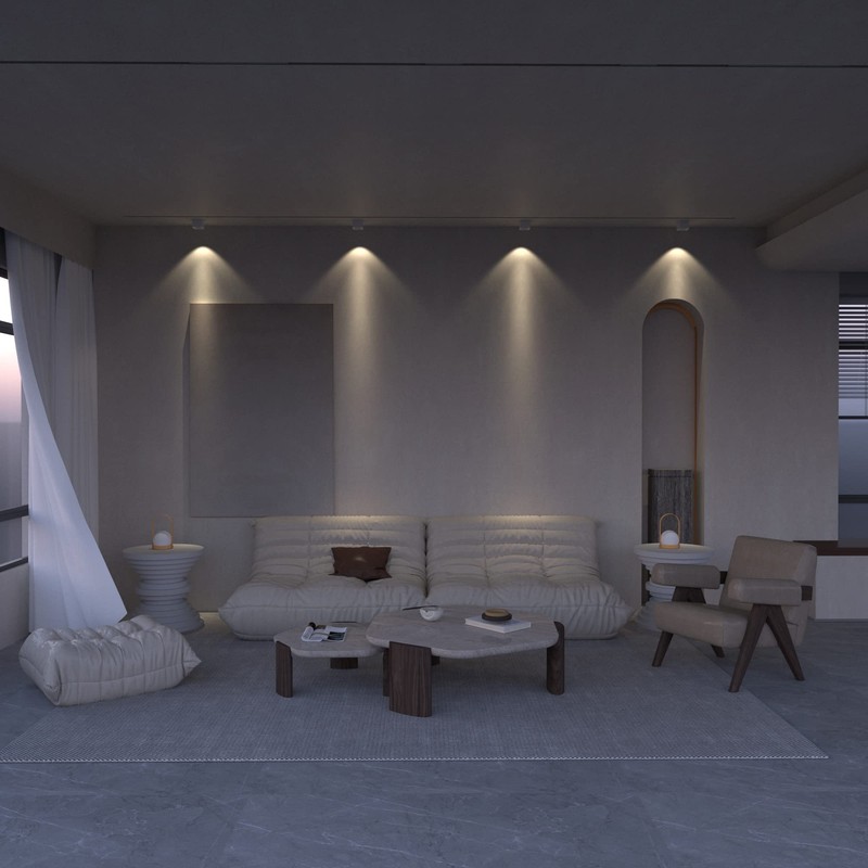 FOOC LED Surface Mounted Light Flat with Large Light Surface