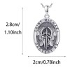 Fashion Jewelry ST MICHAEL ANGEL PROTECT ARCHANGEL RELIGIOUS  pendant ITALY Silver 28" Necklace