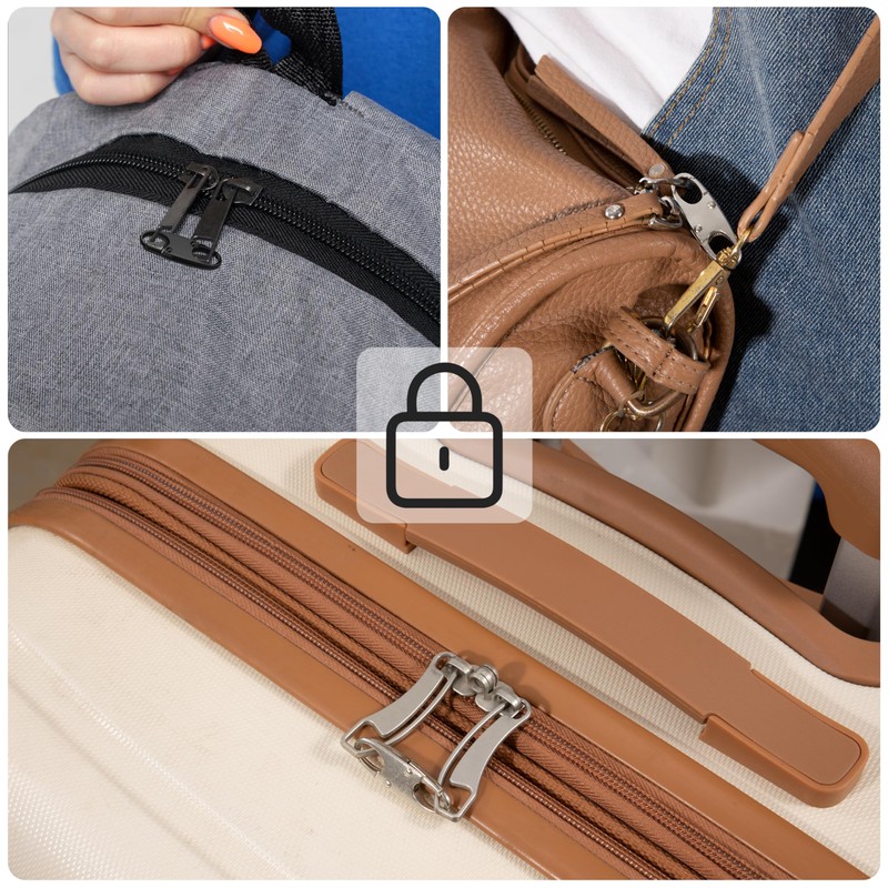 Heveer Zip Fasteners Double Opening Zipper Puller Anti-Theft Zipper for