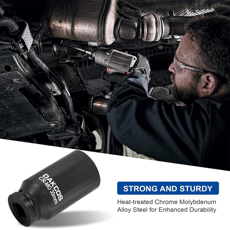 DAKCOS 30mm Socket 1/2" Drive 12 Ponit Impact Wrench Socket