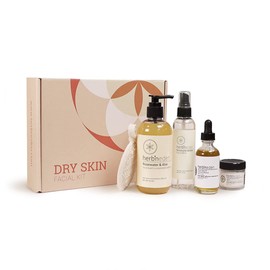 Herb’N Eden Dry Skin Facial Kit | Cleansing, Hydrating, and Moisturizing | 5 Product Set includes Wash, Mist, Serum, Body Butter, Sisal | 100% Natural Ingredients | Essential Oils
