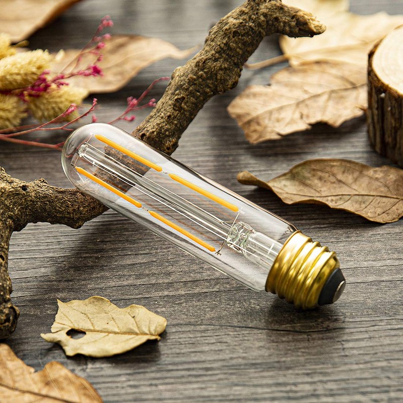 Dimmable T10 LED Bulbs Warm White 2700K LED Tubular Edison