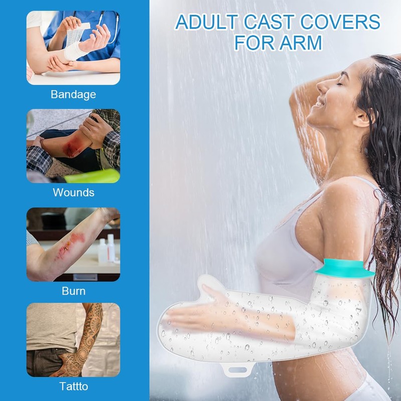 ANOMM Waterproof Arm Cast Cover for Shower - Green