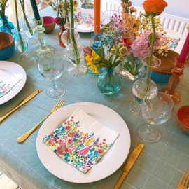 Talking Tables Meadow Napkins 16.5 cm Folded, Pack of 20, Meadow Napkins, Multi-Coloured, Pack of 20: Size 33 cm