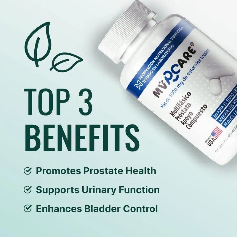 Mvpcare Prostate Health Suplemento Prostata Saw Palmetto Mezcla Licopeno Extracto