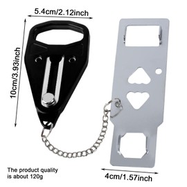 GWAWG Reinforced Door Lock, Portable Automatic Protection, More Security and Privacy, Heavy Theft Protection, Ideal for Travel Hotel, Motel, School, Apartments (Black)