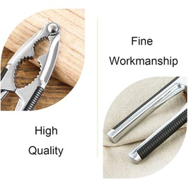 YYMEIDS Nutcracker Walnut Cracker Heavy Duty with Non-Slip Handle Stainless Steel Walnut Opener Tool for Walnut All Sorts of Nuts Shell Seafood