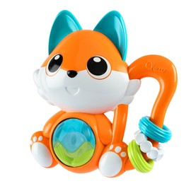 Chicco Musical Rattle Fox Electronic Toy with Sounds and Manual Activities, Soft Plastic Ears for Teething Development Manual and Visual Skills