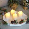 Lezonic Rechargeable Votive Flameless Battery Operated Candles with Remote Timer