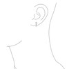 Asscher Cut CZ Channel Set Huggie Hoop Earrings For Women