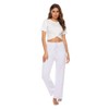 AvaCostume Women's Modal Cotton Lounge Pajama Pants White XL